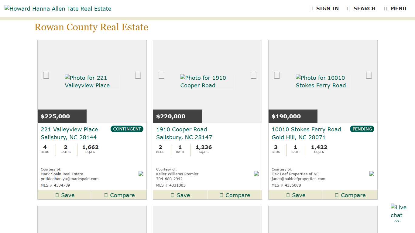 Rowan County Real Estate Homes for Sale Rowan NC Howard Hanna Allen Tate Real Estate